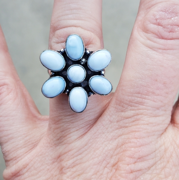 New Owyhee Opal 925 Silver Ring. - Picture 7 of 8